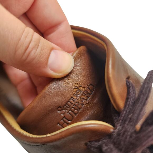 Samuel Hubbard Mens Founder Oxford Size 9.5 W Cognac Leather Vibram Comfort Lace - Picture 12 of 13